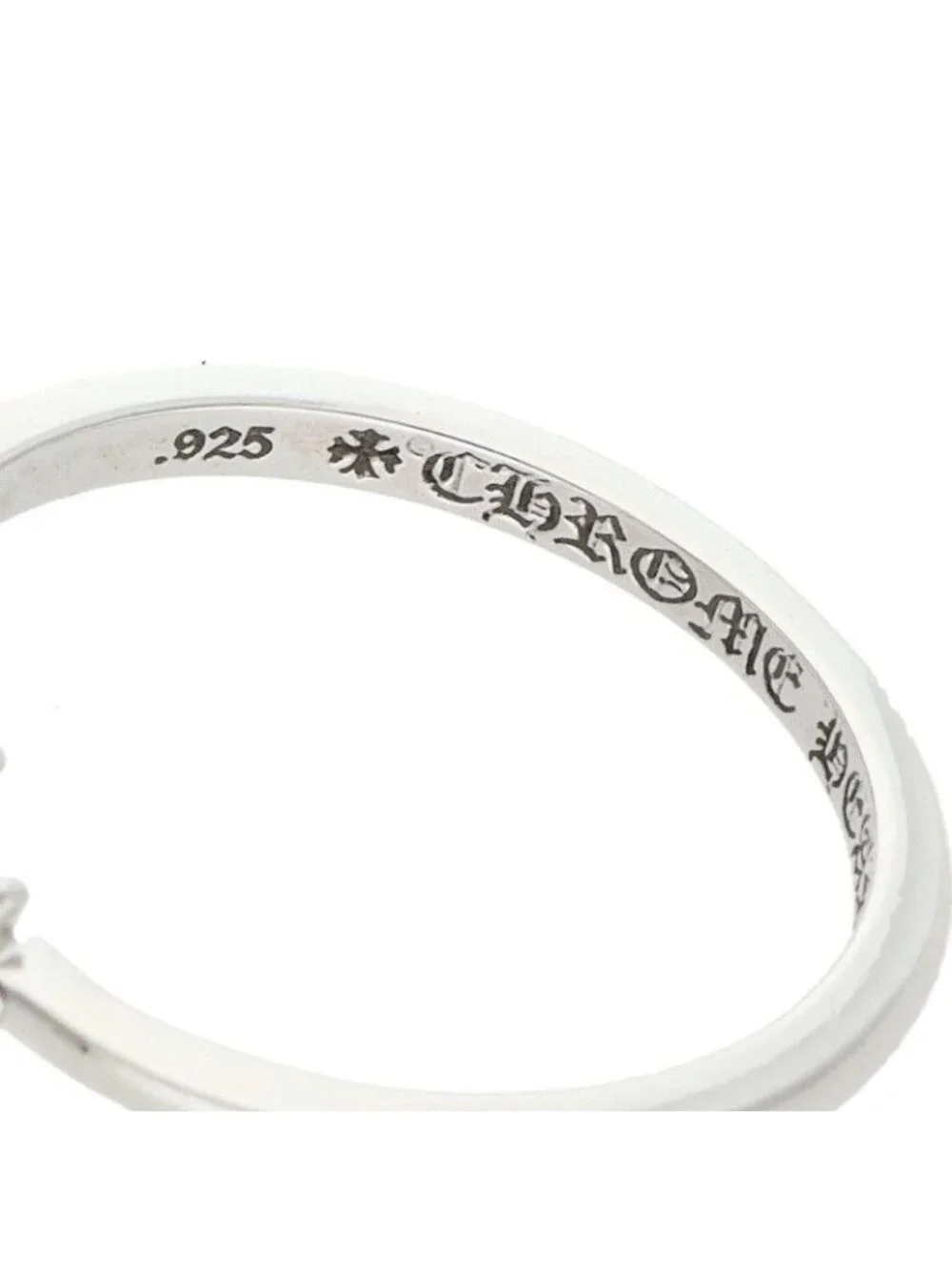 Chrome Hearts Bubblgm CH Crs Dia Bubblegum CH Cross Silver Ring